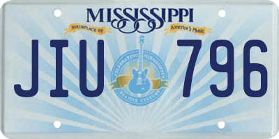MS license plate JIU796