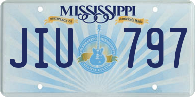 MS license plate JIU797