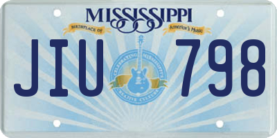 MS license plate JIU798