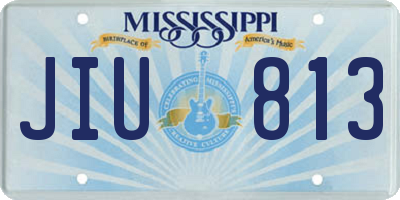 MS license plate JIU813