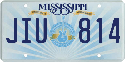 MS license plate JIU814