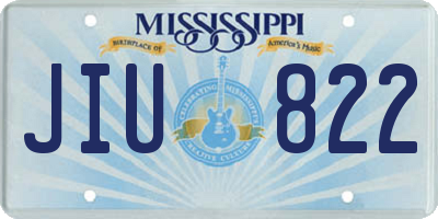 MS license plate JIU822