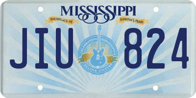 MS license plate JIU824