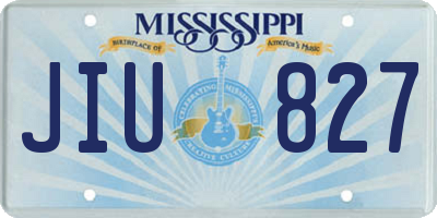 MS license plate JIU827