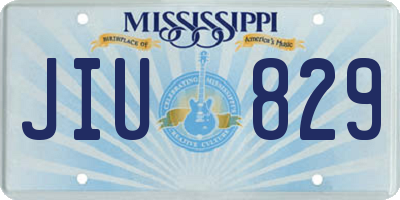 MS license plate JIU829