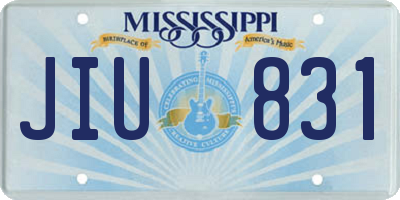 MS license plate JIU831