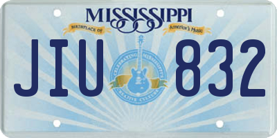 MS license plate JIU832