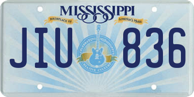 MS license plate JIU836
