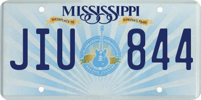 MS license plate JIU844