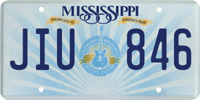 MS license plate JIU846