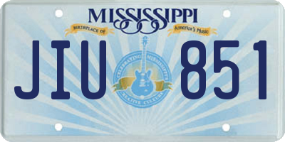 MS license plate JIU851