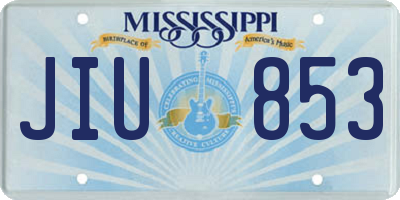 MS license plate JIU853