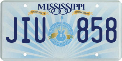 MS license plate JIU858
