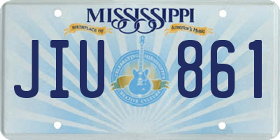 MS license plate JIU861