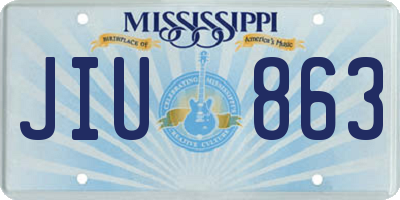 MS license plate JIU863