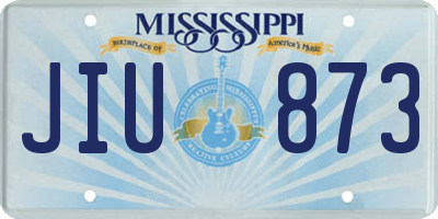 MS license plate JIU873
