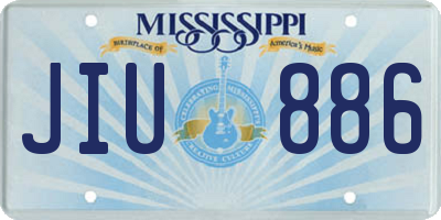 MS license plate JIU886