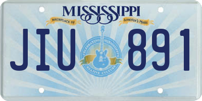 MS license plate JIU891
