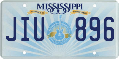 MS license plate JIU896
