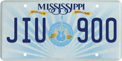 MS license plate JIU900