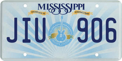 MS license plate JIU906