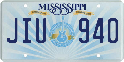 MS license plate JIU940
