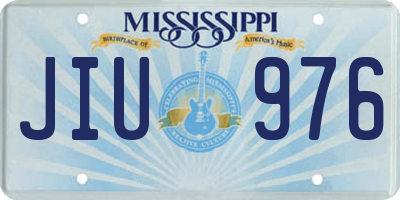MS license plate JIU976