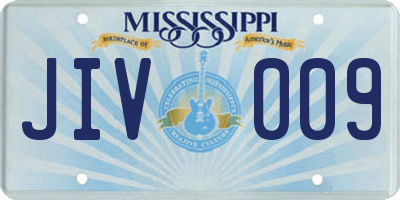 MS license plate JIV009