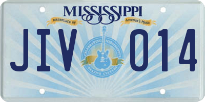 MS license plate JIV014