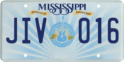 MS license plate JIV016
