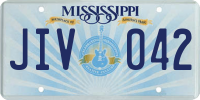 MS license plate JIV042