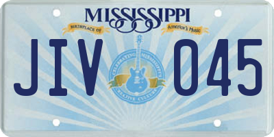 MS license plate JIV045