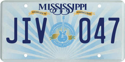 MS license plate JIV047