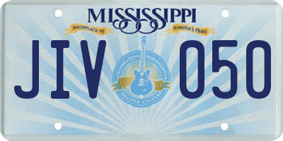 MS license plate JIV050