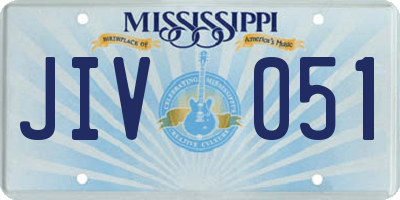 MS license plate JIV051