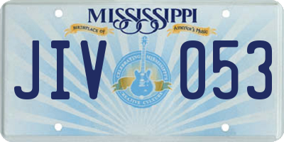 MS license plate JIV053