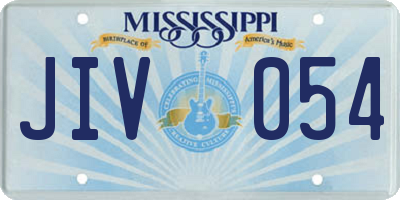 MS license plate JIV054