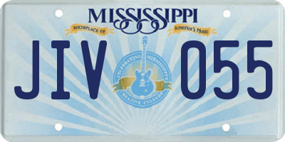 MS license plate JIV055
