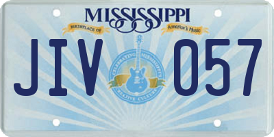 MS license plate JIV057