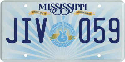 MS license plate JIV059
