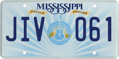 MS license plate JIV061