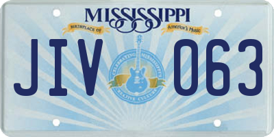 MS license plate JIV063