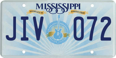 MS license plate JIV072