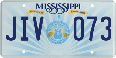 MS license plate JIV073