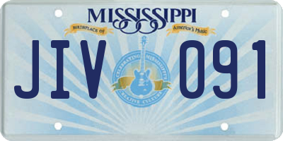 MS license plate JIV091