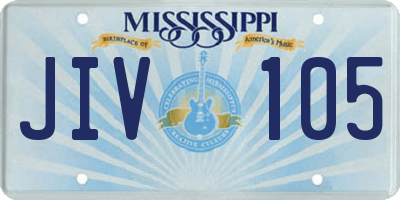 MS license plate JIV105