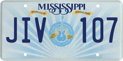 MS license plate JIV107