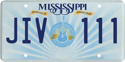 MS license plate JIV111