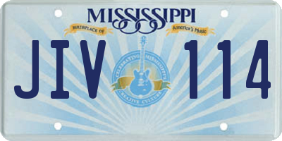 MS license plate JIV114