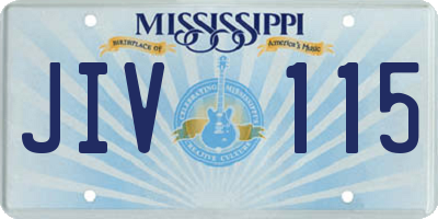 MS license plate JIV115